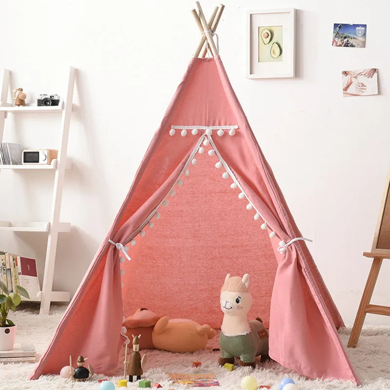 Kid Play House Wigwam for Children 1.35/1.6M Portable Children Tipi Tents Teepee Tent Tipi Infantil Kid Tent Girl Play Room