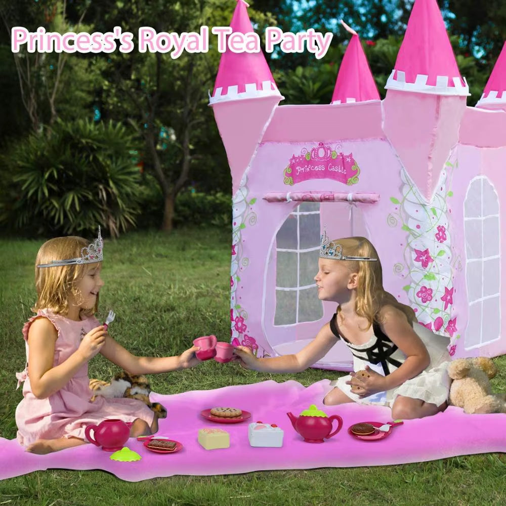 Child Toys Tents Princess Castle Play Tent Girl Princess Play House Indoor Outdoor Kids Housees Play Ball Pit Pool Playhouse