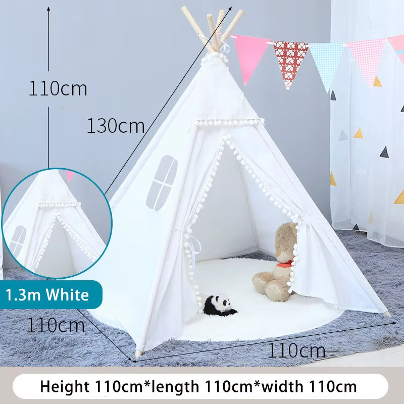 Kid Play House Wigwam for Children 1.35/1.6M Portable Children Tipi Tents Teepee Tent Tipi Infantil Kid Tent Girl Play Room