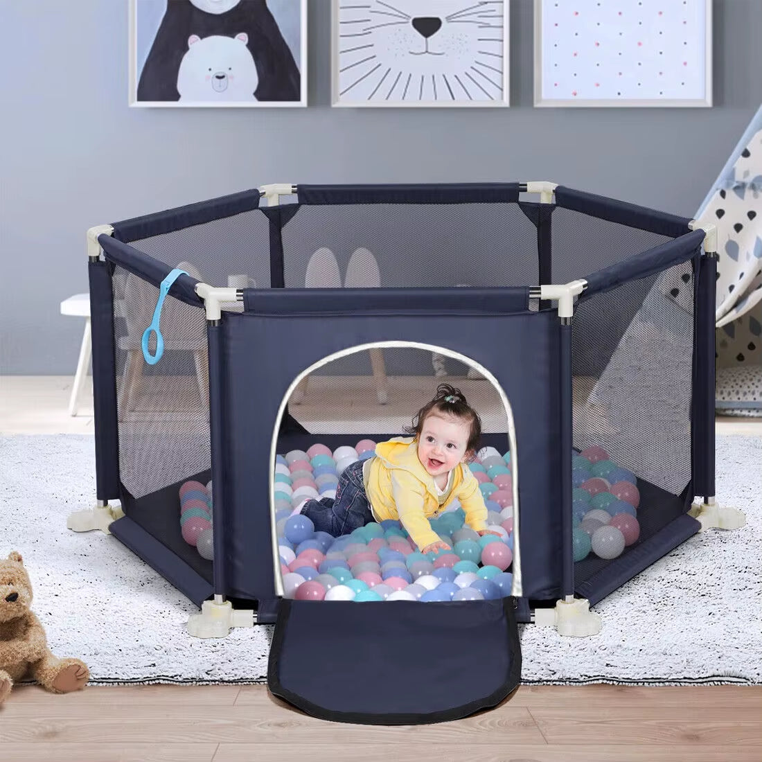Baby Playpen Safety Barrier Fence Larger Children'S Playpens Kids Fence Dry Pool for Newborn Playground for Children