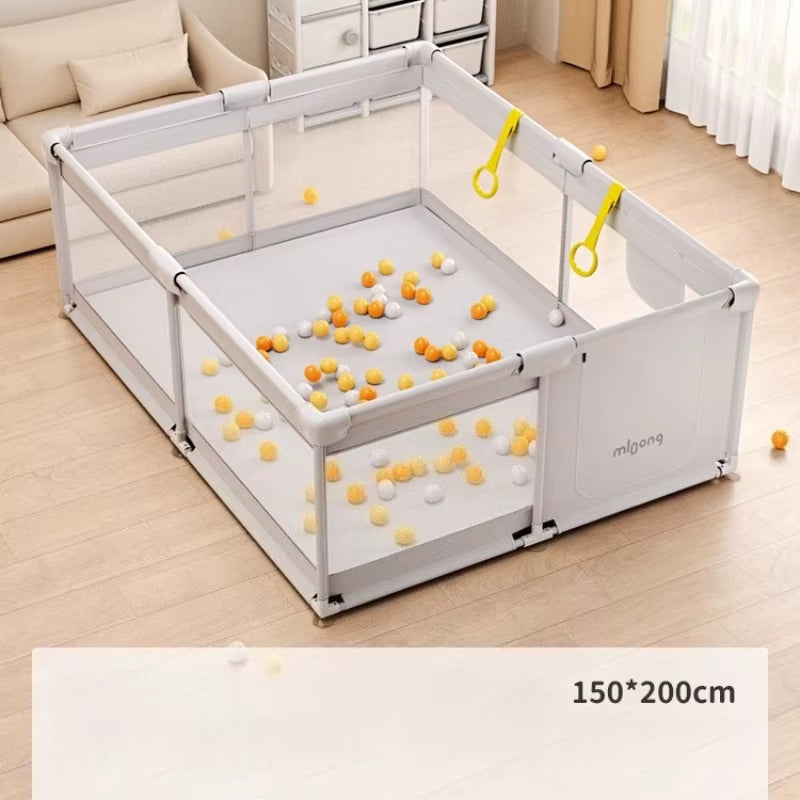 Baby Playpen Baby Safety Fence Portable Baby Playground Folding Activity Fence for 0-6 Years Old Kids Play Yard Ball Pit Playpen
