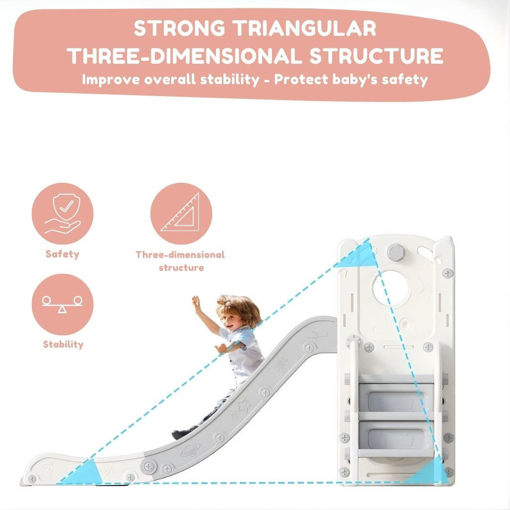 PlaySlide™ 4-in-1 Indoor Toddler Slide & Activity Playset