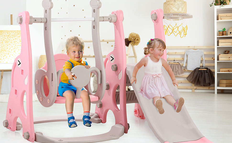 PlaySwing™ 4-in-1 Toddler Slide & Swing Playground
