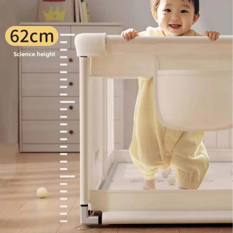 Baby Playpen Baby Safety Fence Portable Baby Playground Folding Activity Fence for 0-6 Years Old Kids Play Yard Ball Pit Playpen