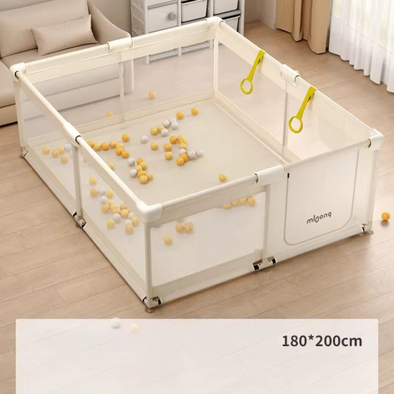 Baby Playpen Baby Safety Fence Portable Baby Playground Folding Activity Fence for 0-6 Years Old Kids Play Yard Ball Pit Playpen
