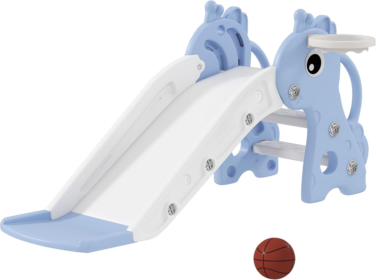 PlaySlide™ Giraffe – 3-in-1 Toddler Slide & Basketball Set
