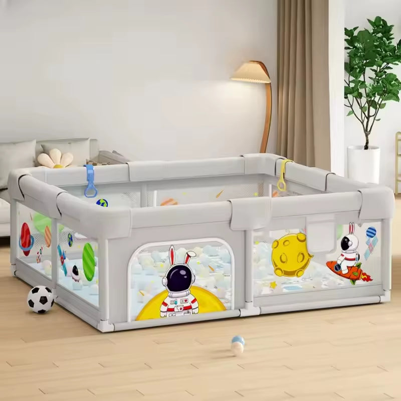 Foldable Sponge Baby Guardrail Crawling Play Mat Anti-Bump Protection Washable Playpen Indoor Children Household Safety