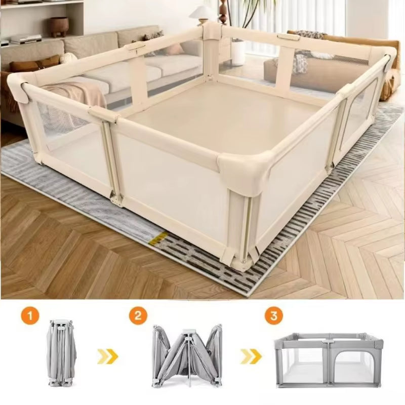 PlaySafe™ – Foldable Baby Playpen with Breathable Mesh