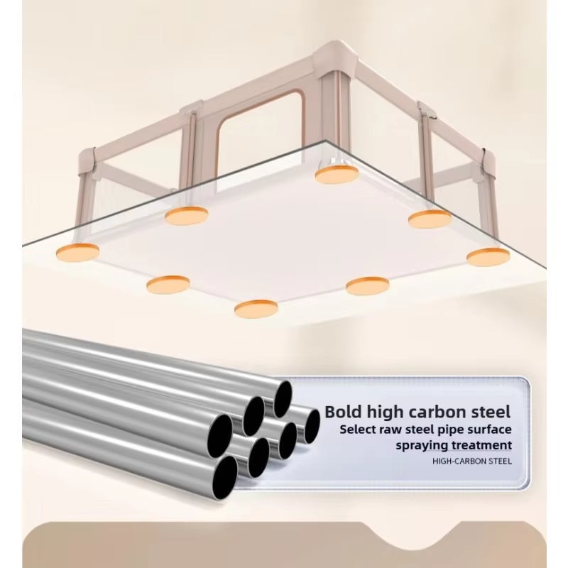 Foldable Kids Safety Fence – No-Tools Assembly Playpen for Toddlers, Indoor/Outdoor Baby Barrier with Easy Installation