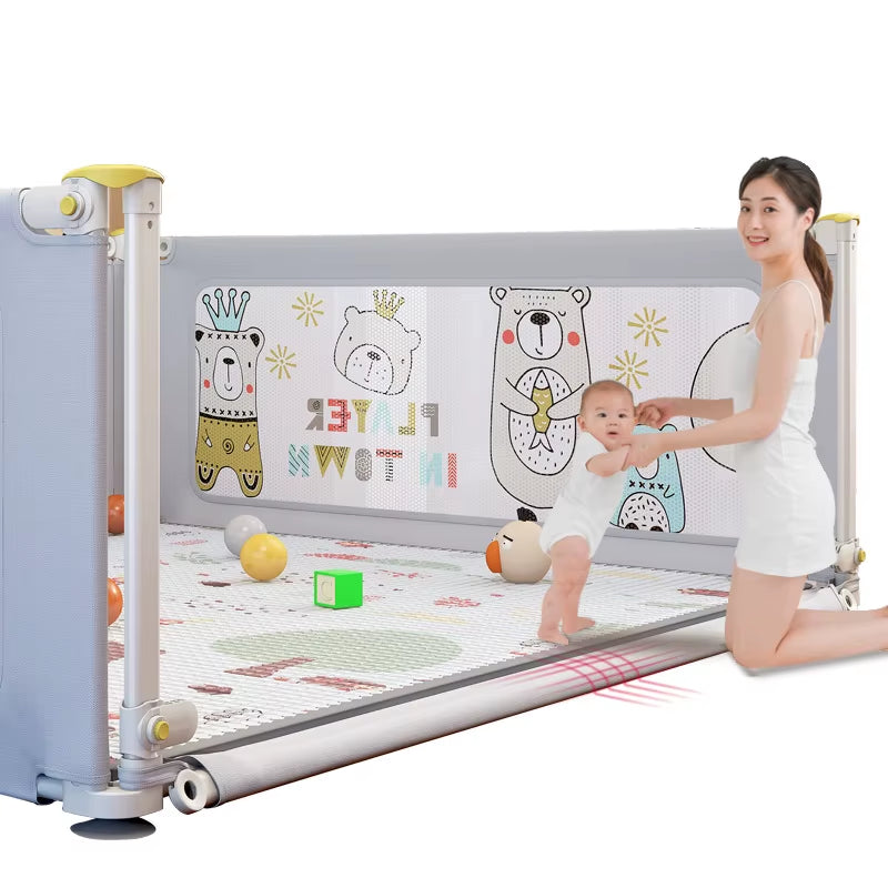 Baby Playpens Liftable Baby Fence Anti-Collision Cartoon Playpen for Children Fence for Games Ball Pool Baby Playground