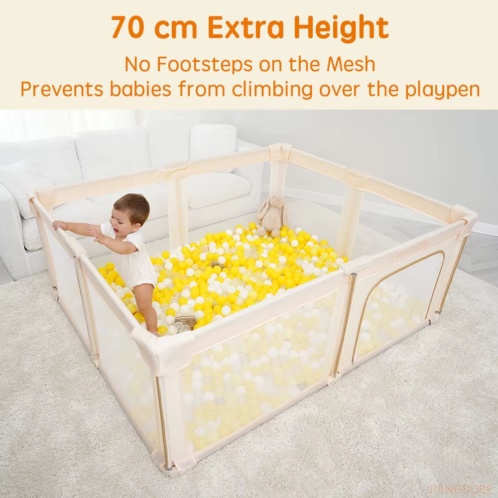 New Arrival Foldable Baby Playpen Portable Fence Baby Activity Playground 150×180×70Cm,180×200×70Cm Dry Ball Pool Pit