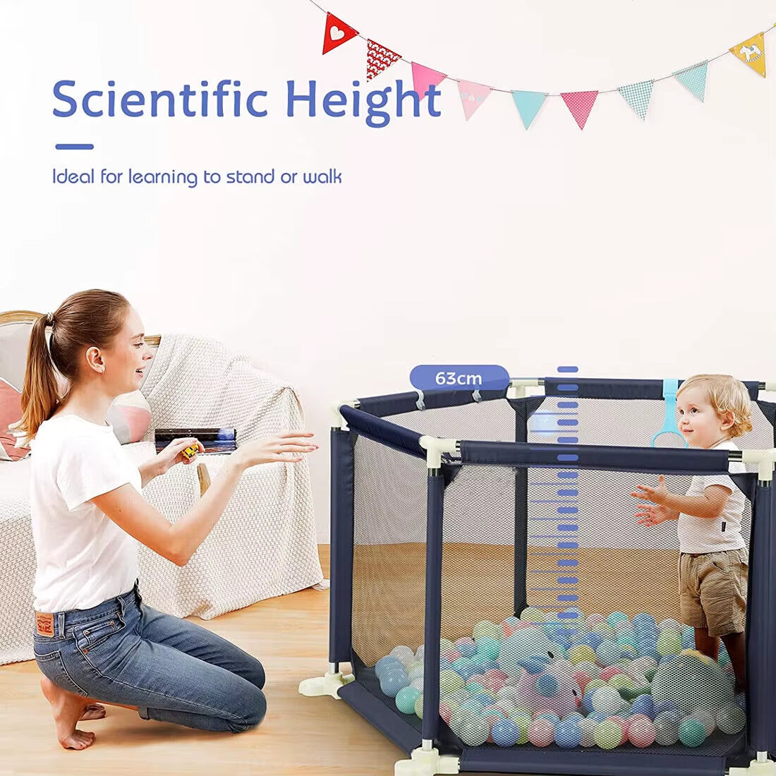Baby Playpen Safety Barrier Fence Larger Children'S Playpens Kids Fence Dry Pool for Newborn Playground for Children