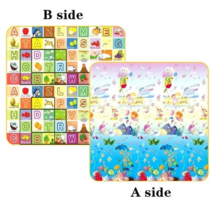 Double Sided Pattern Baby Activities Crawling Play Mats Non-Toxic EPE Baby Activity Gym Room Mat Game Mat for Children'S Mat Rug