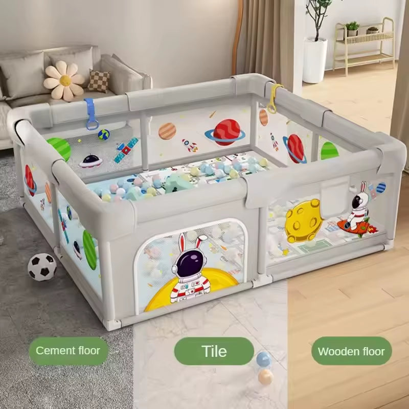 Foldable Sponge Baby Guardrail Crawling Play Mat Anti-Bump Protection Washable Playpen Indoor Children Household Safety
