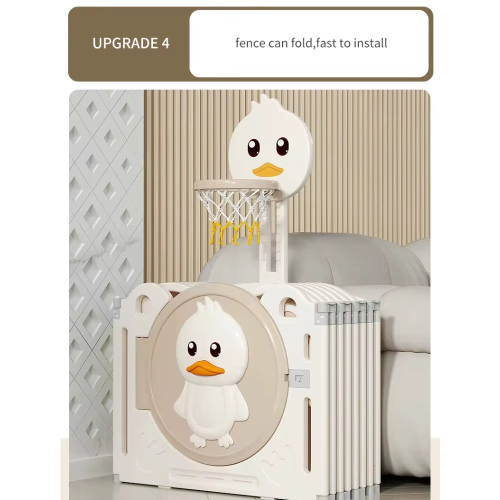 Modern Designed Foldable Plastic Playpen Playground Security Fence with Bedroom Door and House for Babies and Toddlers