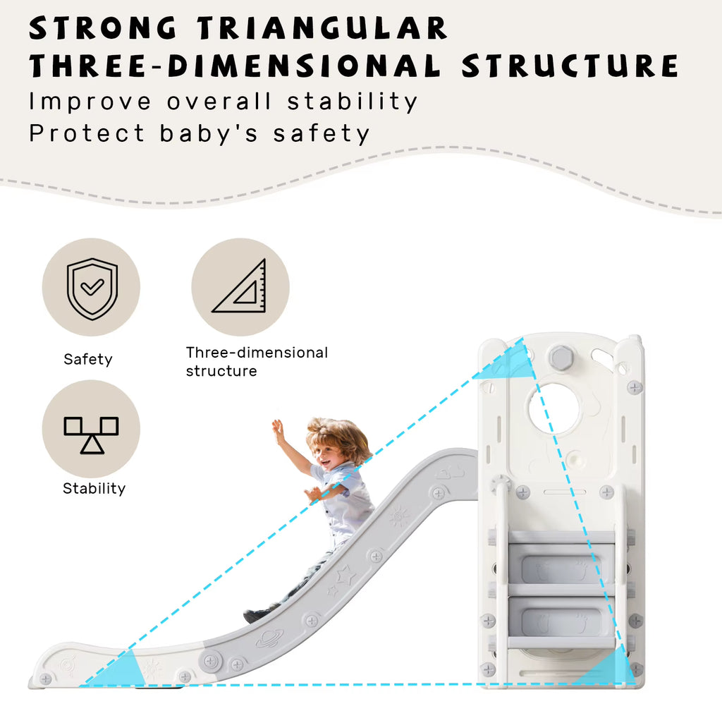 UBRAVOO Children'S Slide, Extra Long Toddler Slide with Playpen, Storage Space and Non-Slip Steps,Dor 1-6 Months