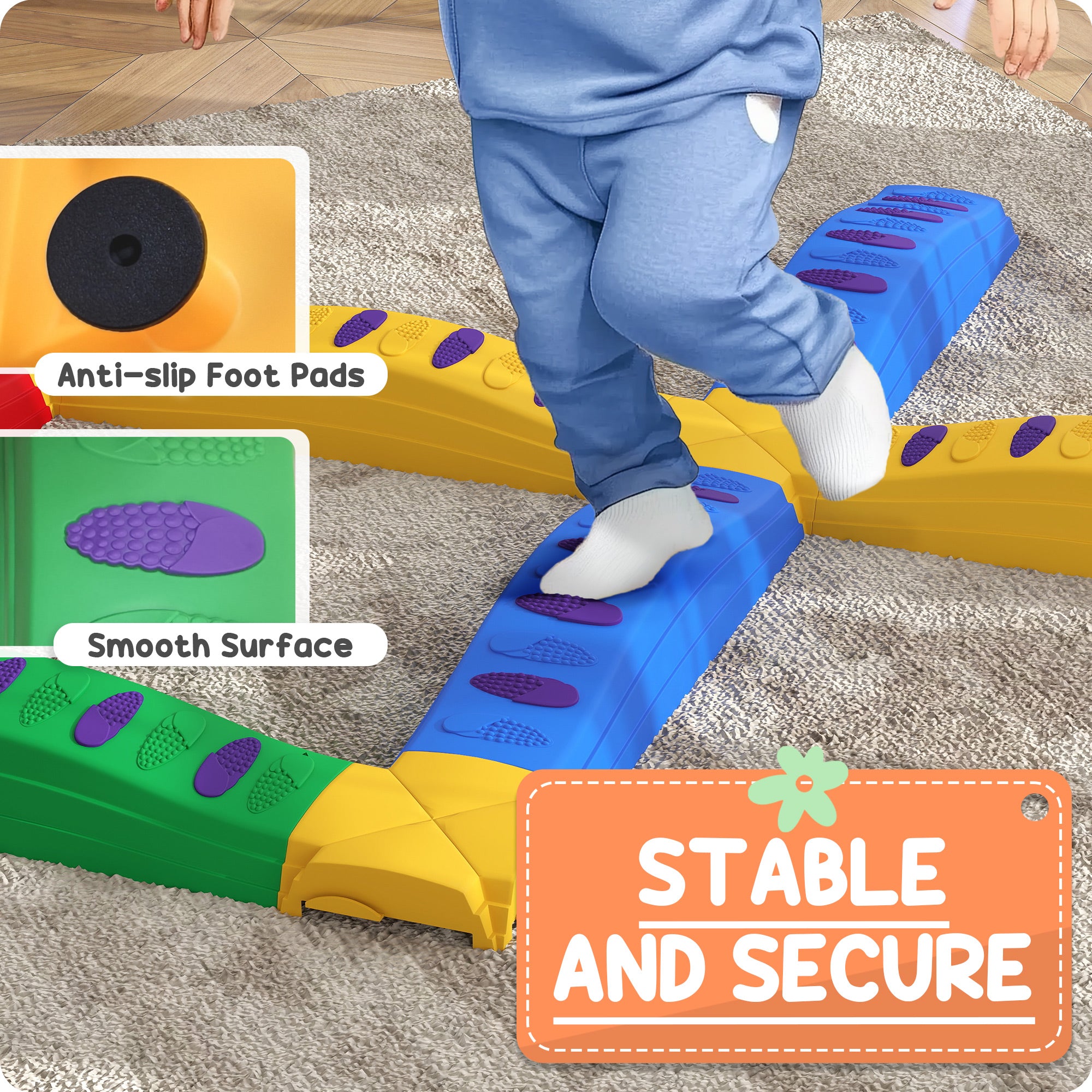 BalanceTrail™ – Kids Balance Beam Set
