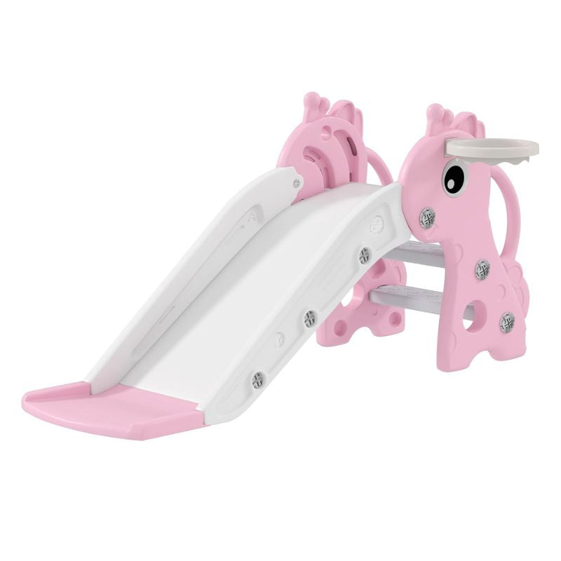 PlaySlide™ Giraffe – 3-in-1 Toddler Slide & Basketball Set