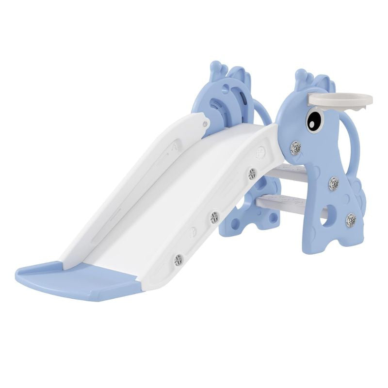 PlaySlide™ Giraffe – 3-in-1 Toddler Slide & Basketball Set
