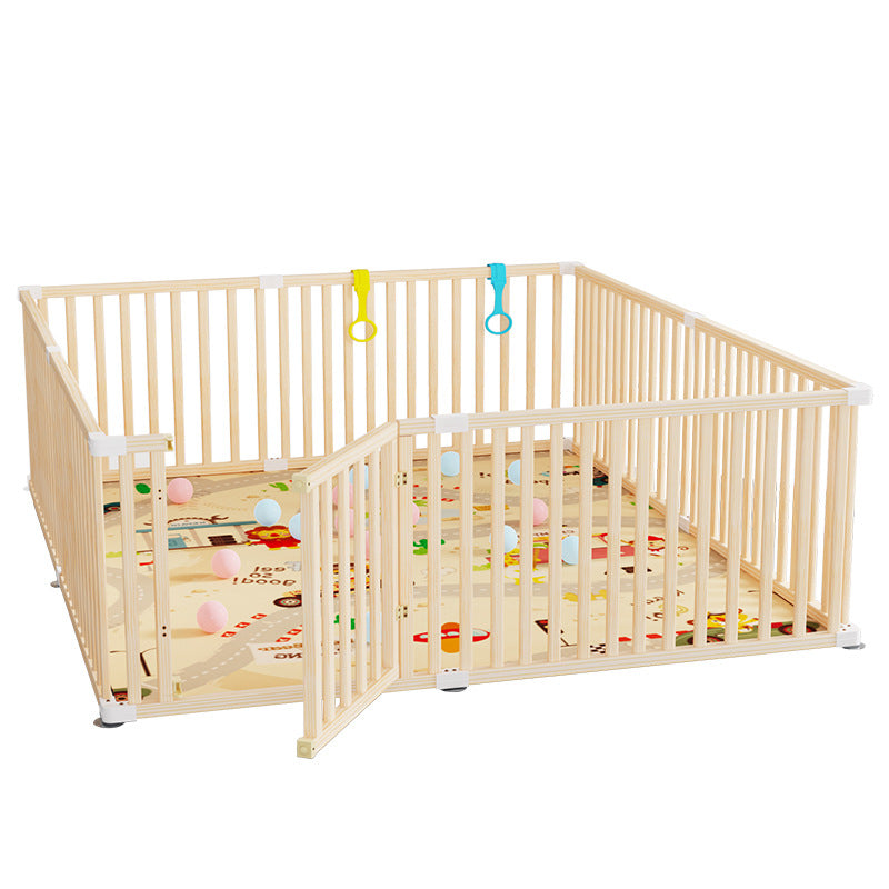 WoodNest™ – Foldable Wooden Baby Playpen