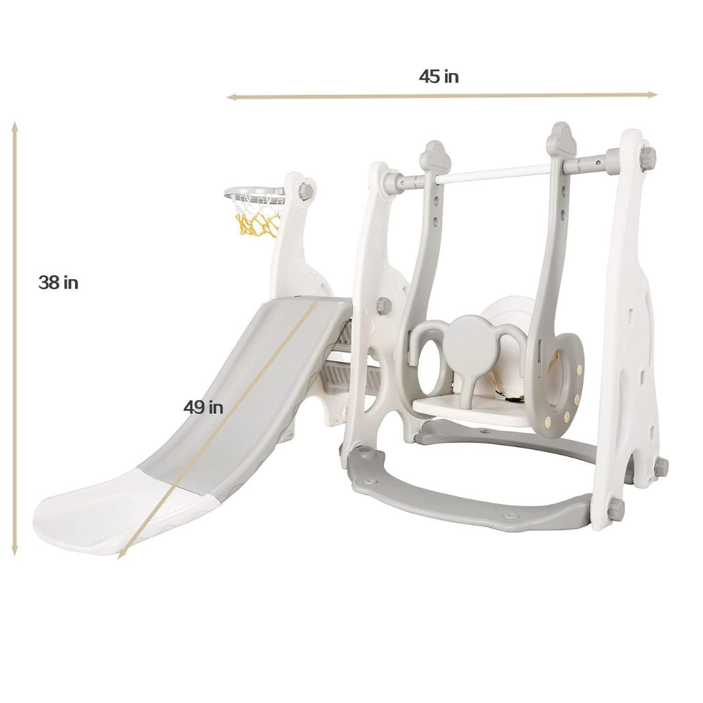 PlaySwing 4-in-1 Toddler Slide & Swing Playground