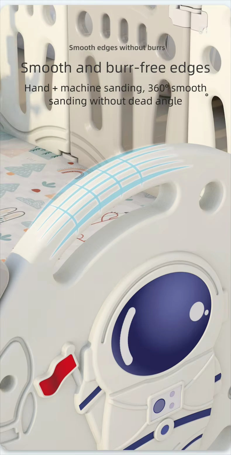 AstroPlay™ – Foldable Baby Ball Pit Playpen with Hoop & 50 Balls
