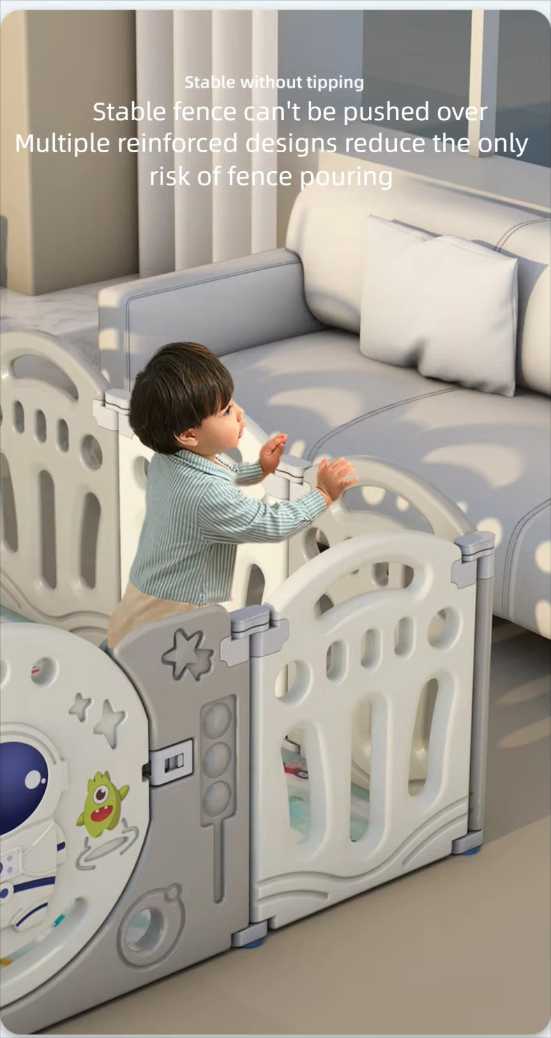 AstroPlay™ – Foldable Baby Ball Pit Playpen with Hoop & 50 Balls