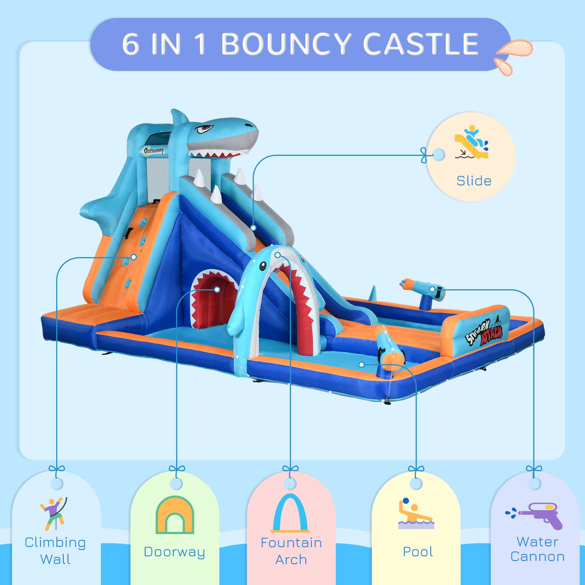 SharkSplash™ – Giant Inflatable Water Park