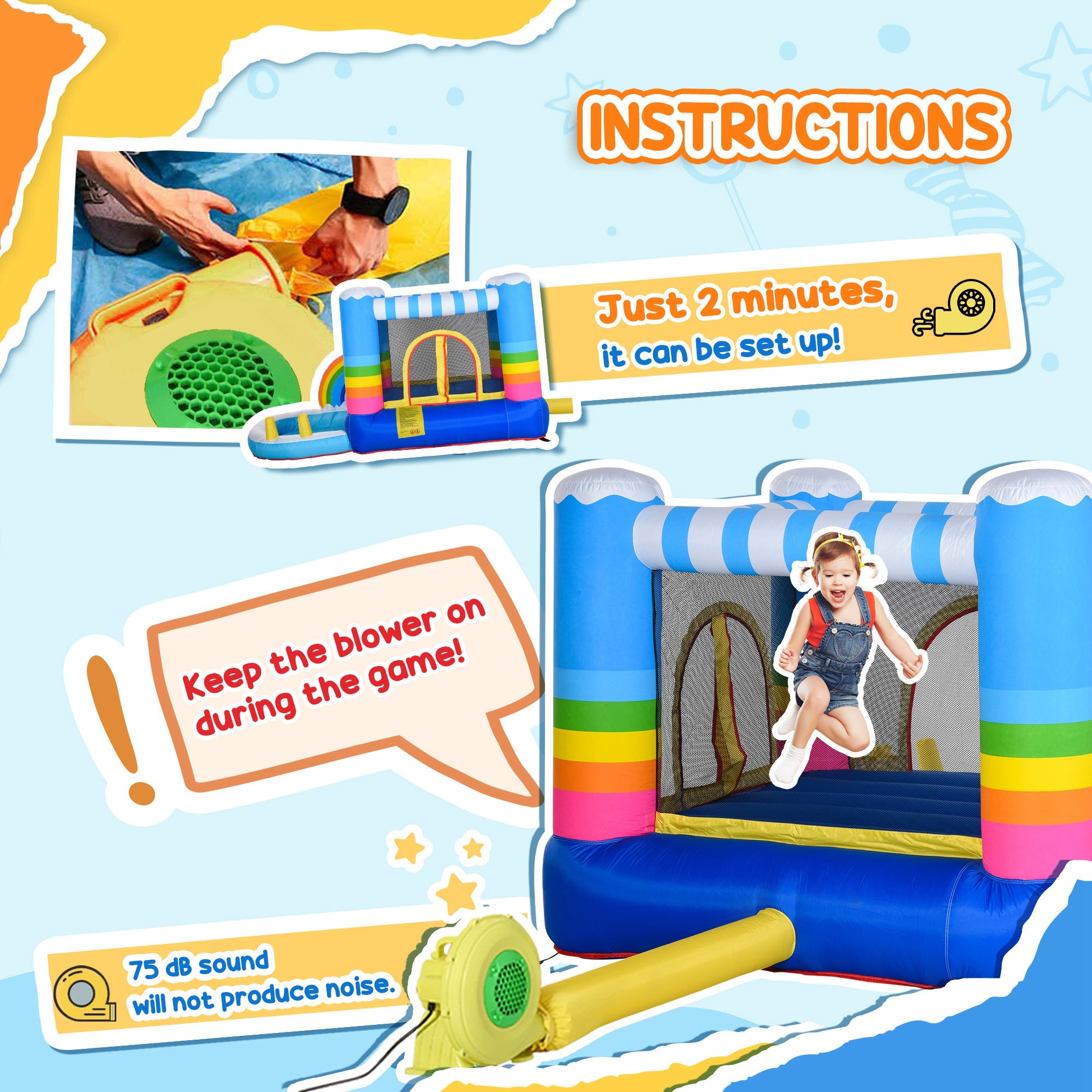 BounceSplash™ – Inflatable Bouncy Castle with Pool
