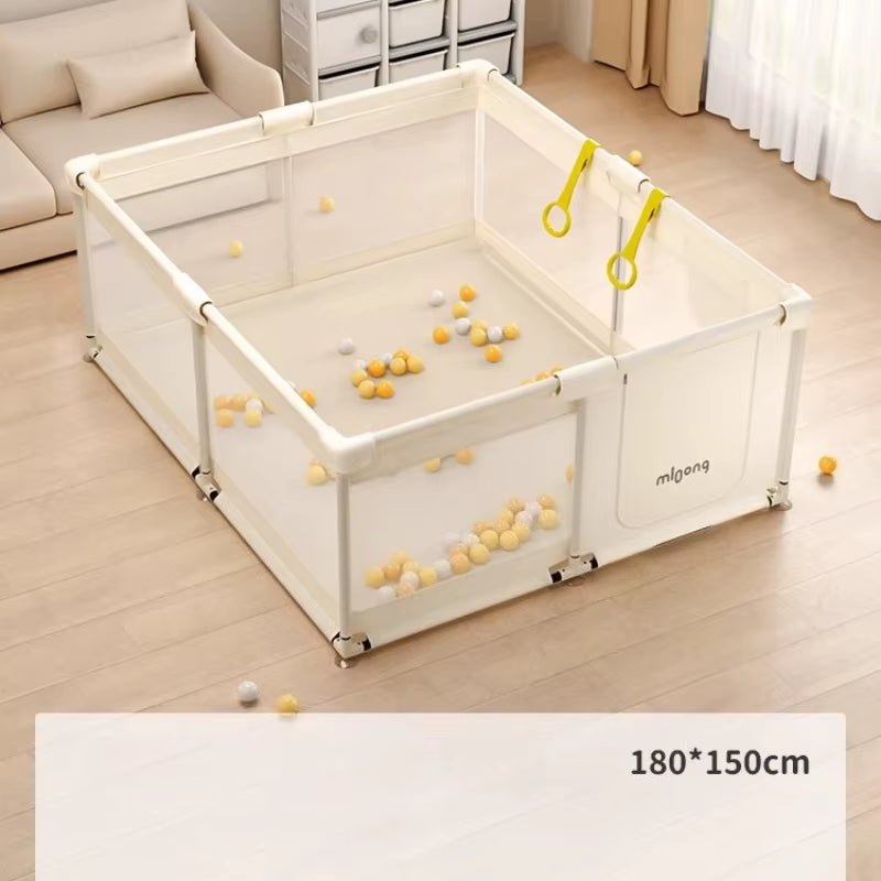 Baby Playpen Baby Safety Fence Portable Baby Playground Folding Activity Fence for 0-6 Years Old Kids Play Yard Ball Pit Playpen