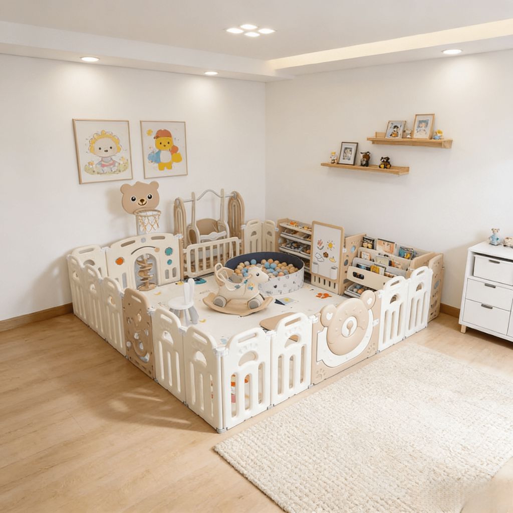 Nubely - AdventurePark™ Bear 10-in-1 Indoor Playground - 