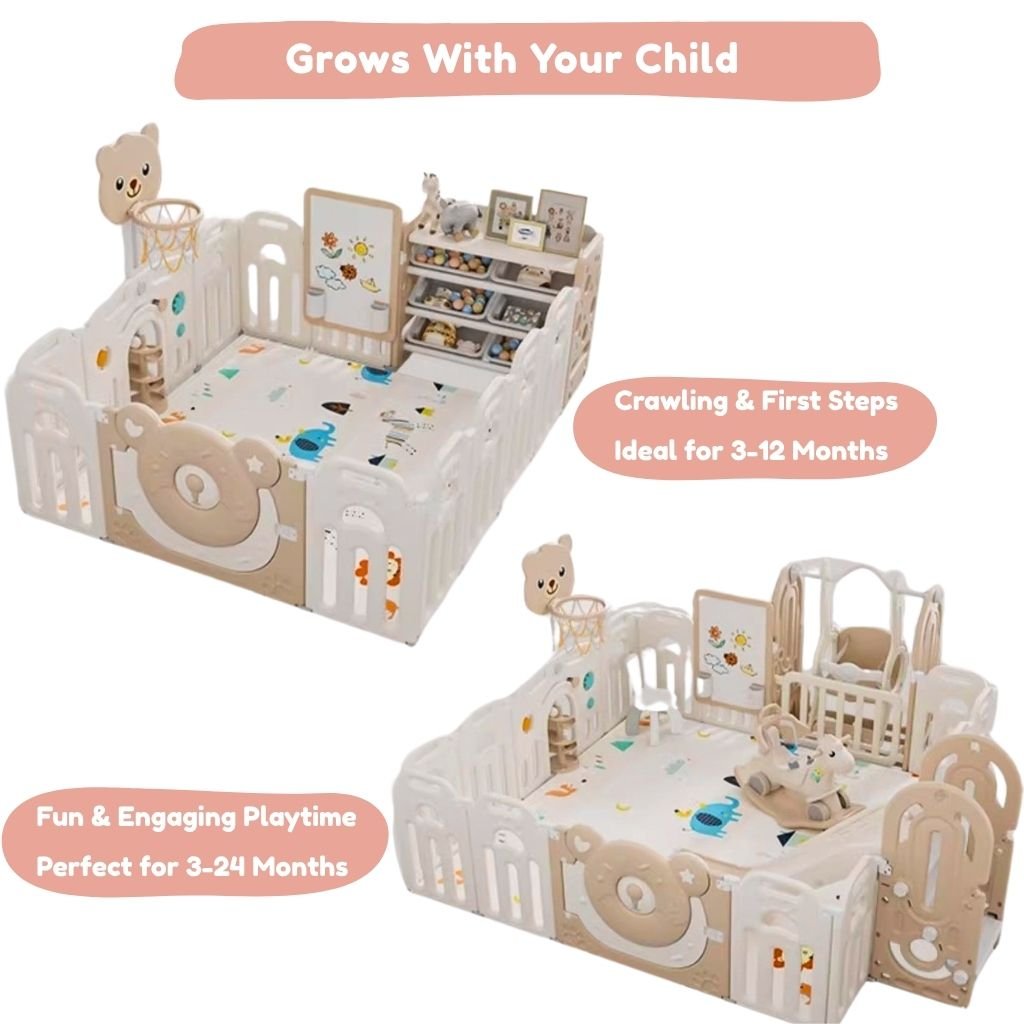 Nubely - AdventurePark™ Bear 10-in-1 Indoor Playground - 
