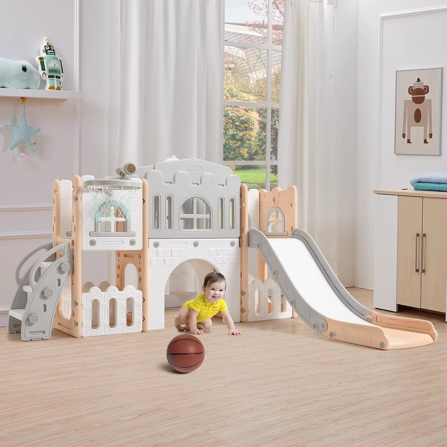 Nubely - AdventureZone™ – 8-in-1 Indoor & Outdoor Toddler Playground - Playground -