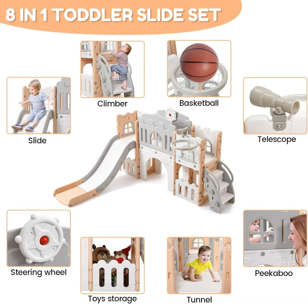 Nubely - AdventureZone™ – 8-in-1 Indoor & Outdoor Toddler Playground - Playground -