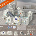 Nubely - AstroPlay™ – Foldable Baby Ball Pit Playpen with Hoop & 50 Balls - 
