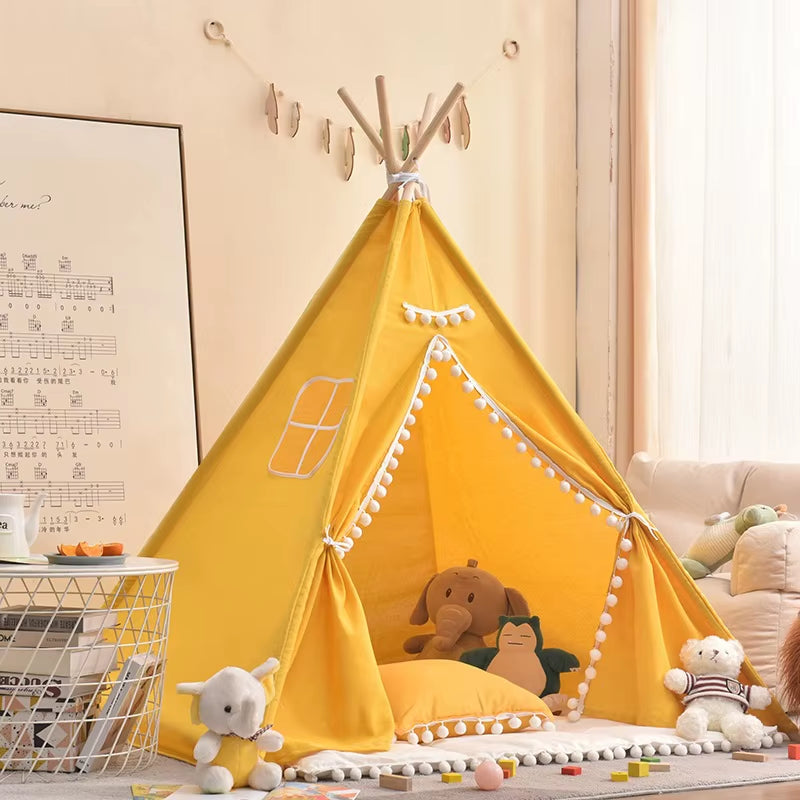 Kid Play House Wigwam for Children 1.35/1.6M Portable Children Tipi Tents Teepee Tent Tipi Infantil Kid Tent Girl Play Room