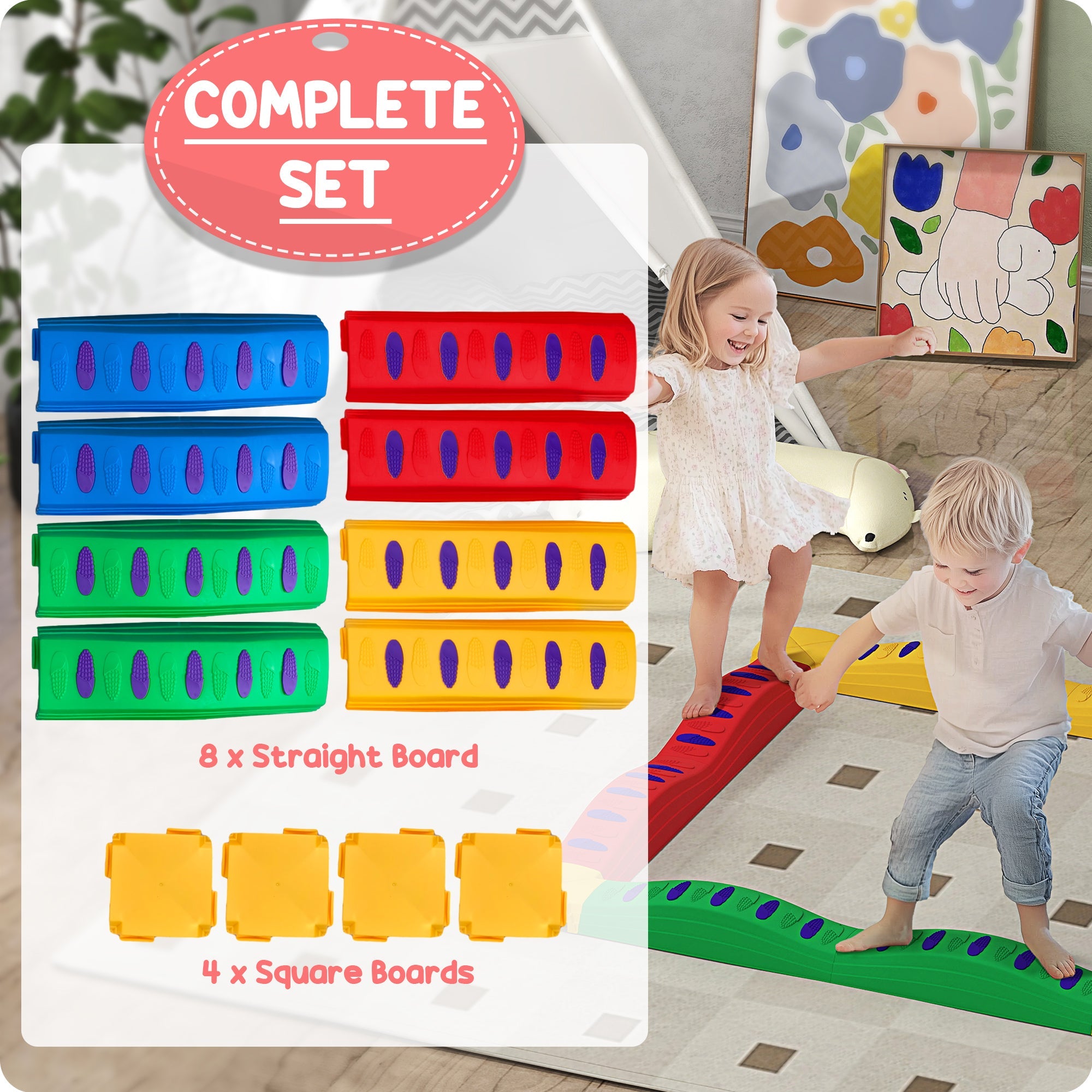 Nubely - BalanceTrail™ – Kids Balance Beam Set - Playground -