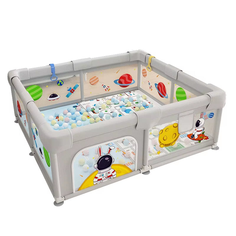 Foldable Sponge Baby Guardrail Crawling Play Mat Anti-Bump Protection Washable Playpen Indoor Children Household Safety