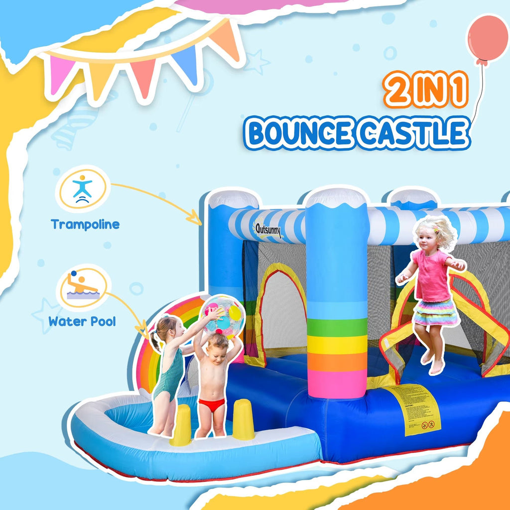 Nubely - BounceSplash™ – Inflatable Bouncy Castle with Pool - Playground -