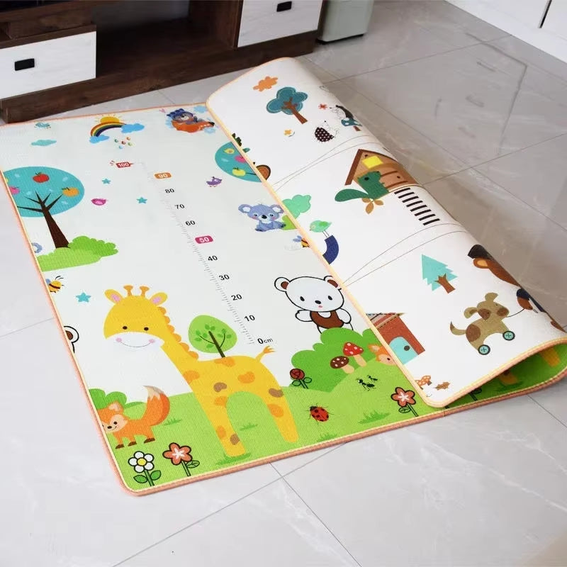 Double Sided Pattern Baby Activities Crawling Play Mats Non-Toxic EPE Baby Activity Gym Room Mat Game Mat for Children'S Mat Rug