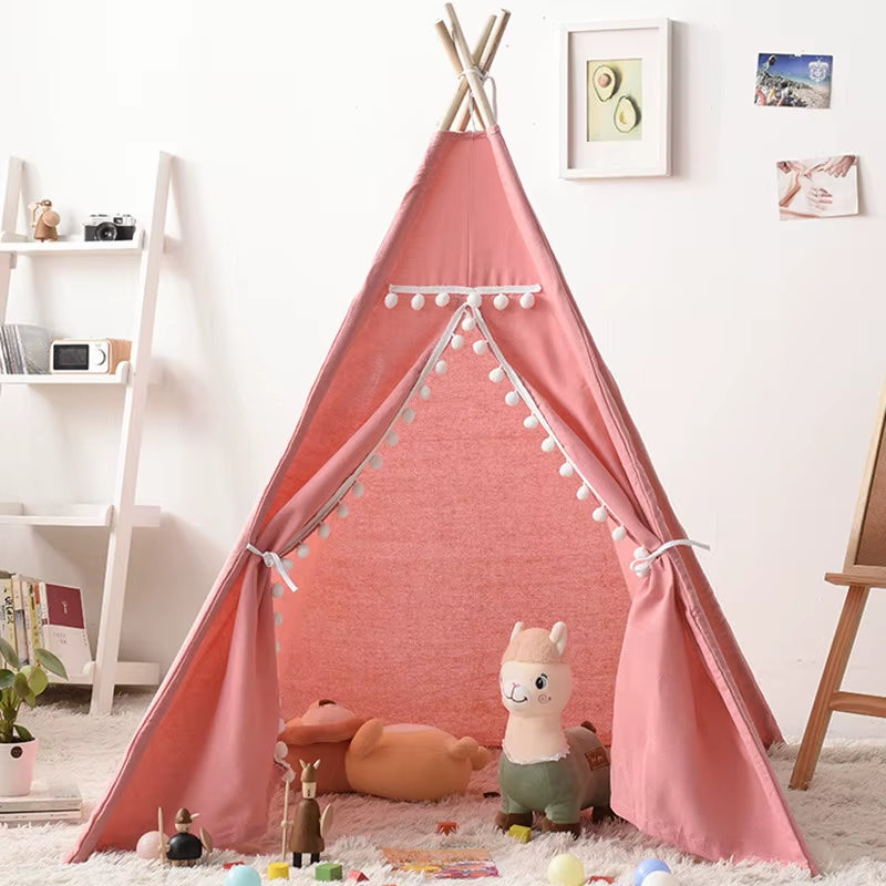 Kid Play House Wigwam for Children 1.35/1.6M Portable Children Tipi Tents Teepee Tent Tipi Infantil Kid Tent Girl Play Room