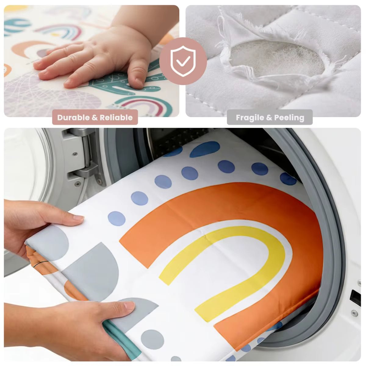 Nubely - CloudMat™ – Extra-Thick Baby Play Mat with Anti-Slip Base - Playpen -
