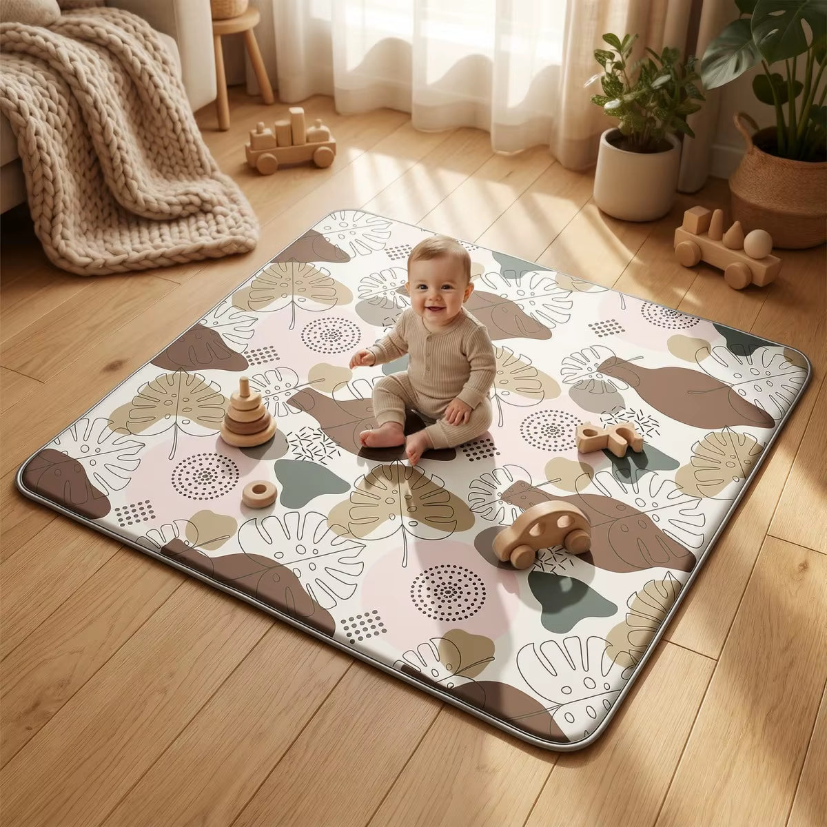 Floor Mat for Kids Toddlers Children, Thicken Soft Padding Foam Playmatfor Babies and Toddlers Infants, Foldable Crawling Mats