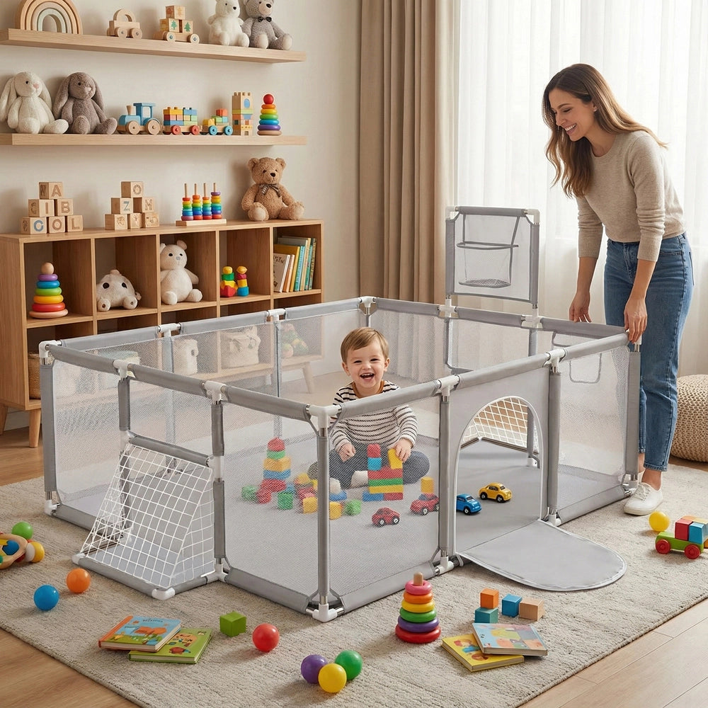 The Extra-Large Safe Playpen That Protects Your Baby & Gives You Your Time Back
