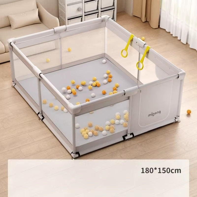 Baby Playpen Baby Safety Fence Portable Baby Playground Folding Activity Fence for 0-6 Years Old Kids Play Yard Ball Pit Playpen