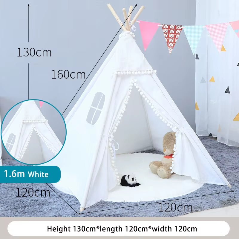 Kid Play House Wigwam for Children 1.35/1.6M Portable Children Tipi Tents Teepee Tent Tipi Infantil Kid Tent Girl Play Room