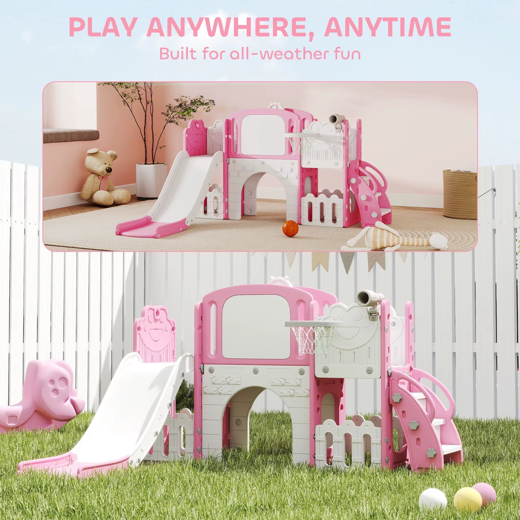 Nubely - PlayAdventure™ 7-in-1 Toddler Slide & Activity Playground - Playground -