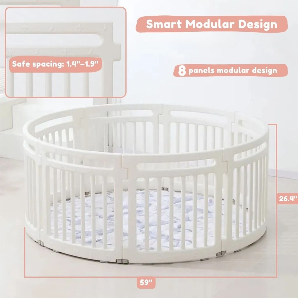 Nubely - PlayCircle™ – Round Baby Playpen - 