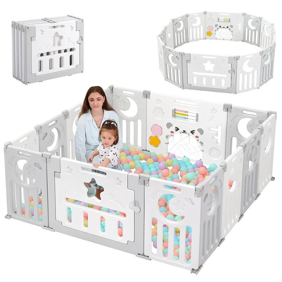 Nubely - PlayGuard™ – Foldable Baby Playpen - 