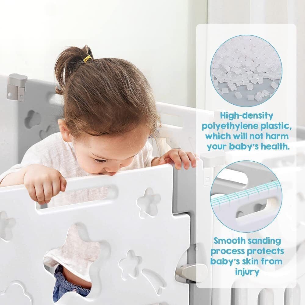 Nubely - PlayGuard™ – Foldable Baby Playpen - 